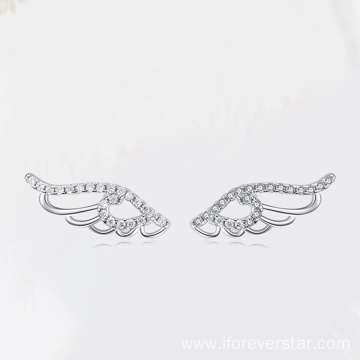 925 Sterling Silver Angel Wings Earrings fashion